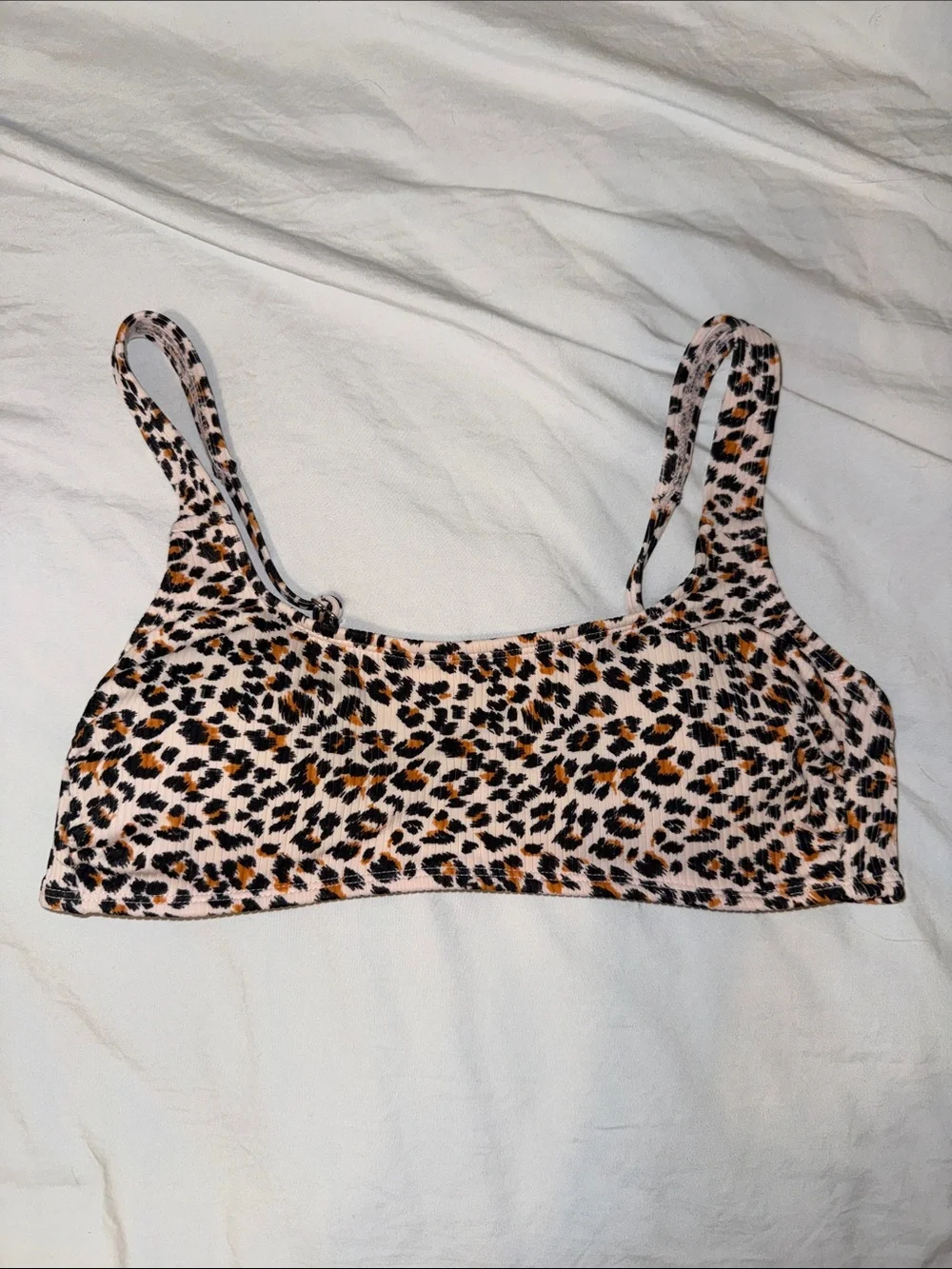 Xhilaration Leopard-Print Bikini Top